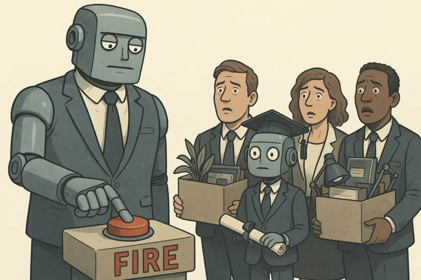 robot firing office