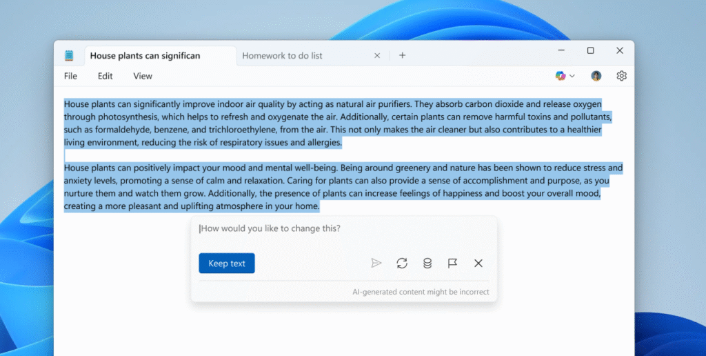 ШІ-інструменти для Notepad, Paint і Snipping Tool вже на стадії тестування