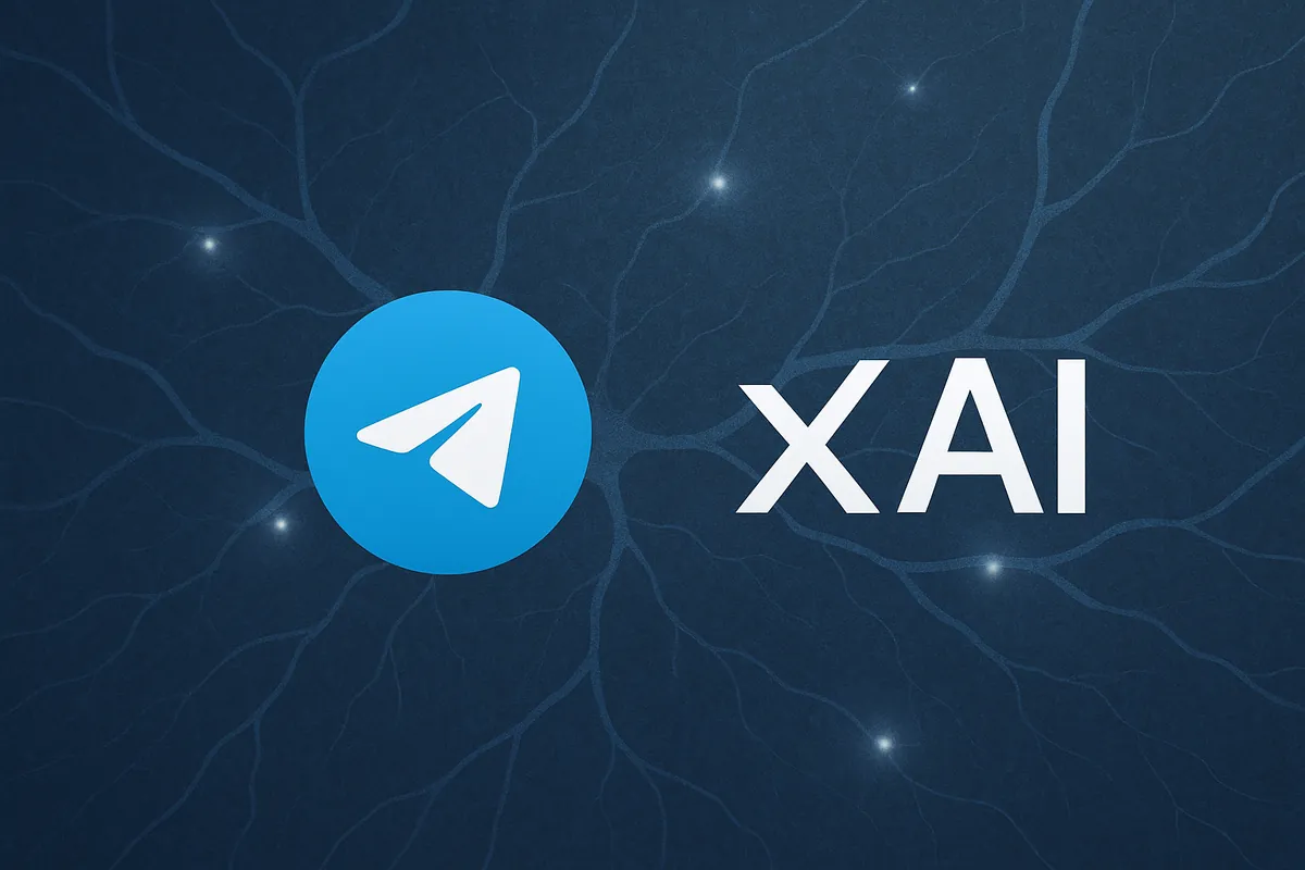 Telegram xAI logos