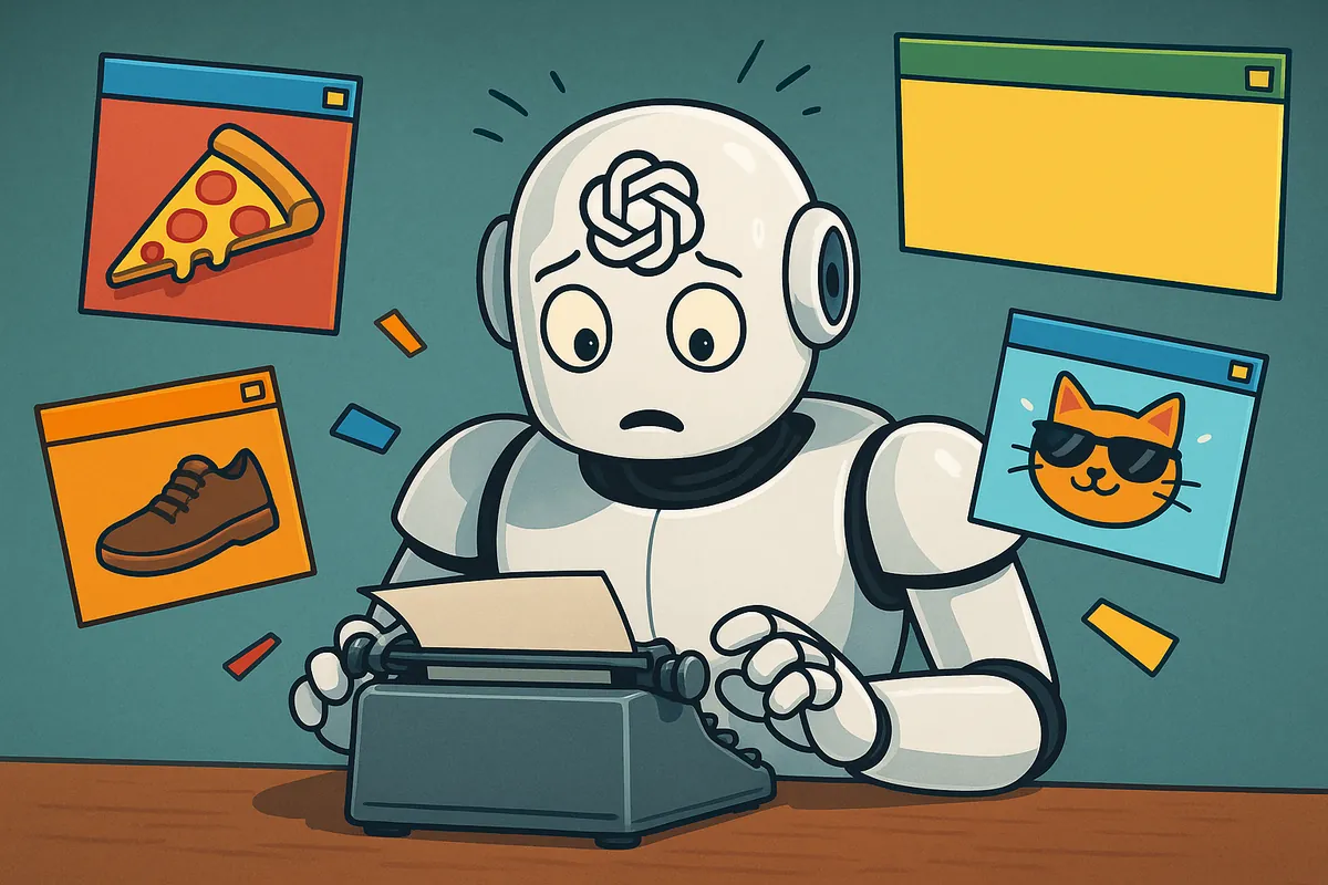 AI surrounded by ads