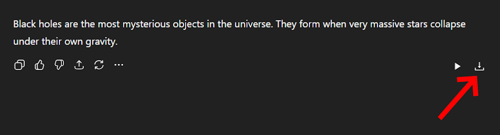 Downloading the voiceover file