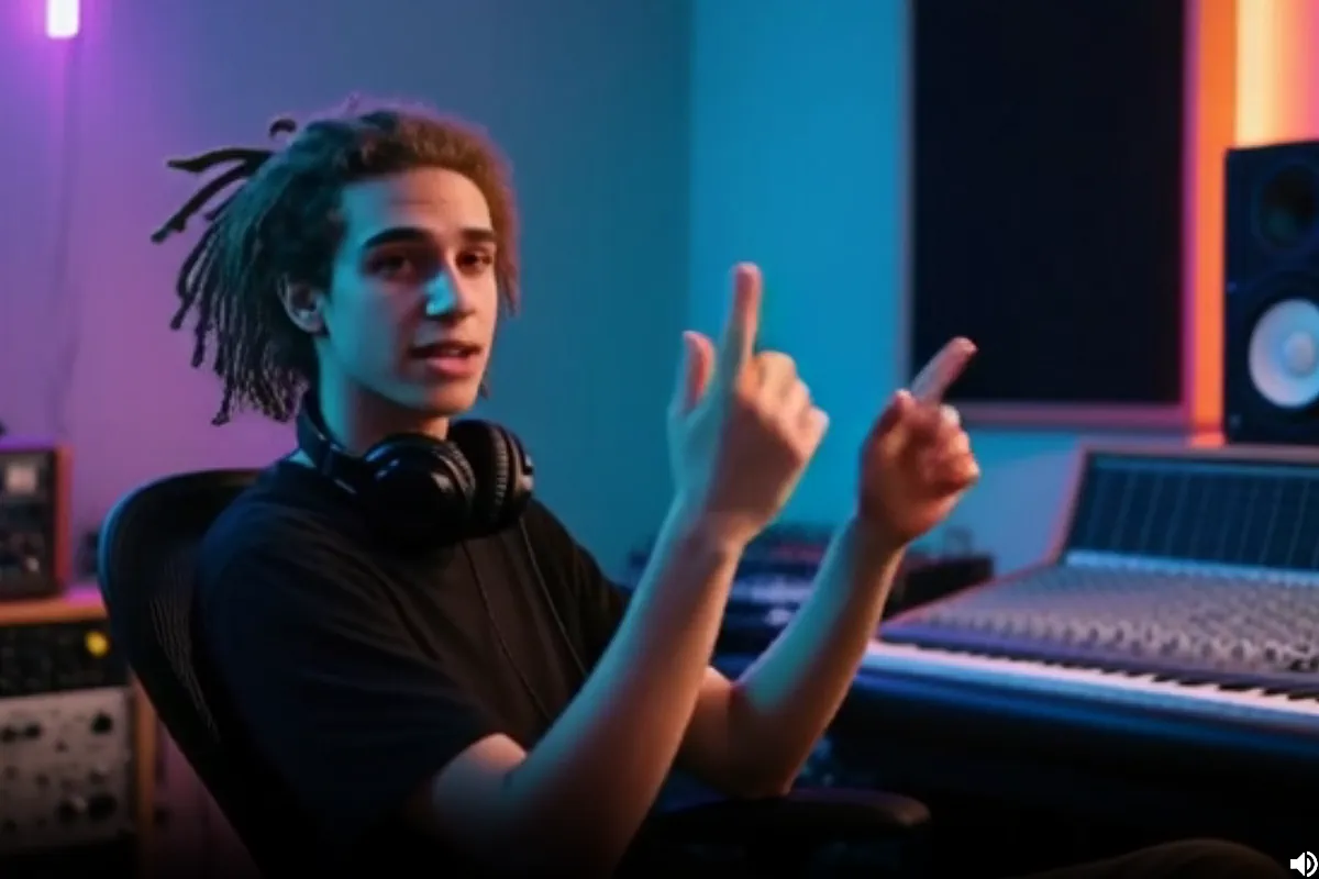 Frame from generated video